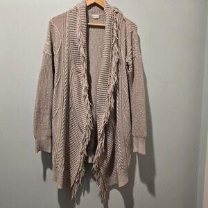 HEM‎ & THREAD Anthropologie Knit Cardigan Sweater Women's Small Open Front